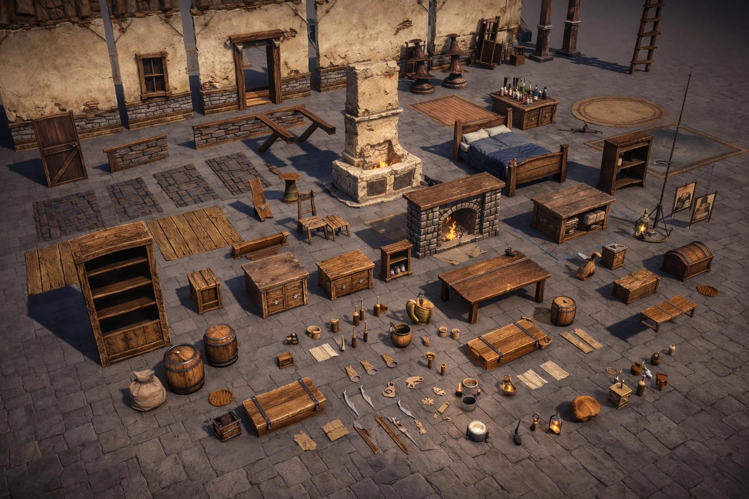 Optimised 3D assets including props, characters and environments for game engines