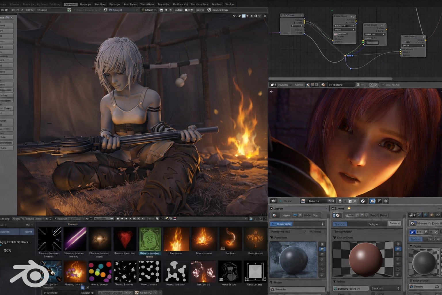 Simulation cache sample – particle and fluid dynamics preview